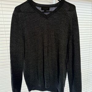 Banana Republic Men's Charcoal V-Neck Sweater